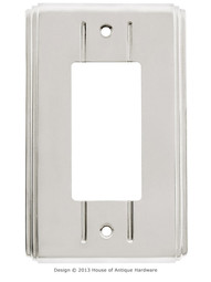 Streamline GFI / Decora Cover Plate - Single Gang in Polished Nickel.